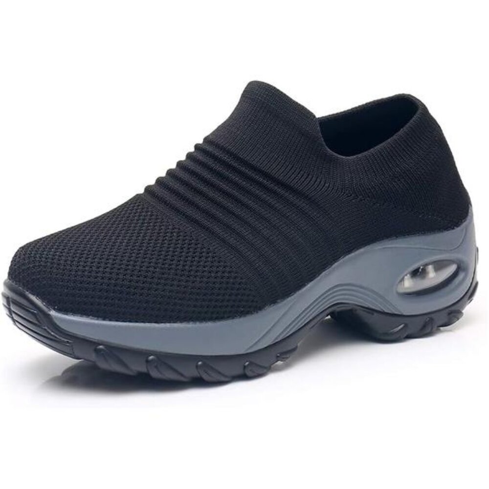 Women's Walking Shoes Sock Sneakers - Mesh Slip On Air Cushion Lady Girls